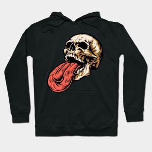 Skull With A Large Tongue Hoodie